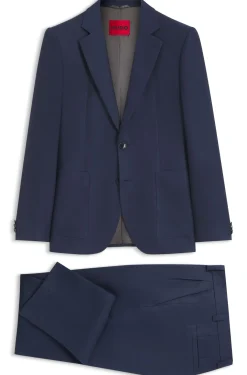 Two-piece extra-slim-fit suit in linen twill
