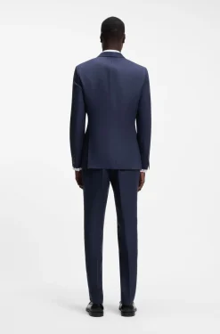Two-piece extra-slim-fit suit in linen twill
