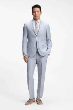 Two-piece regular-fit suit in checked fabric