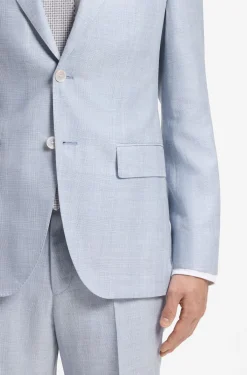 Two-piece regular-fit suit in checked fabric