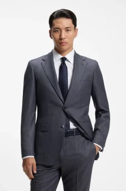 Two-piece regular-fit suit in Italian virgin wool