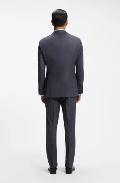 Two-piece regular-fit suit in Italian virgin wool