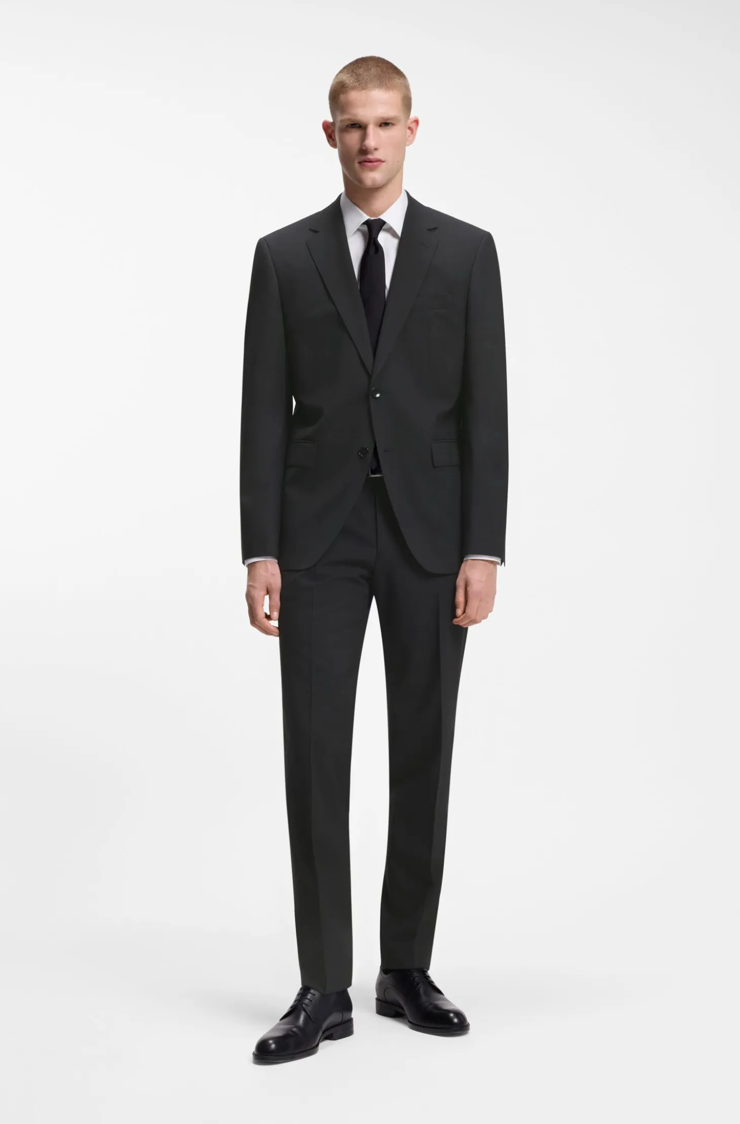 Two-piece regular-fit suit in stretch wool
