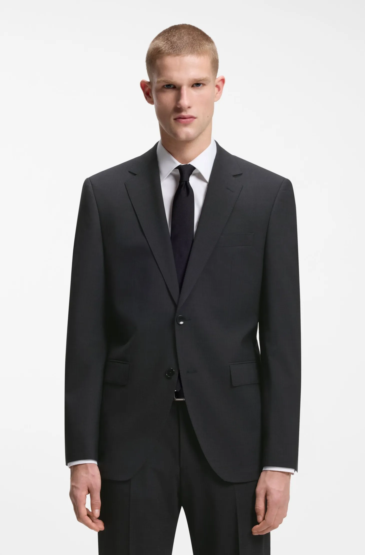 Two-piece regular-fit suit in stretch wool
