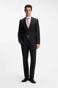 Two-piece regular-fit suit in stretch wool