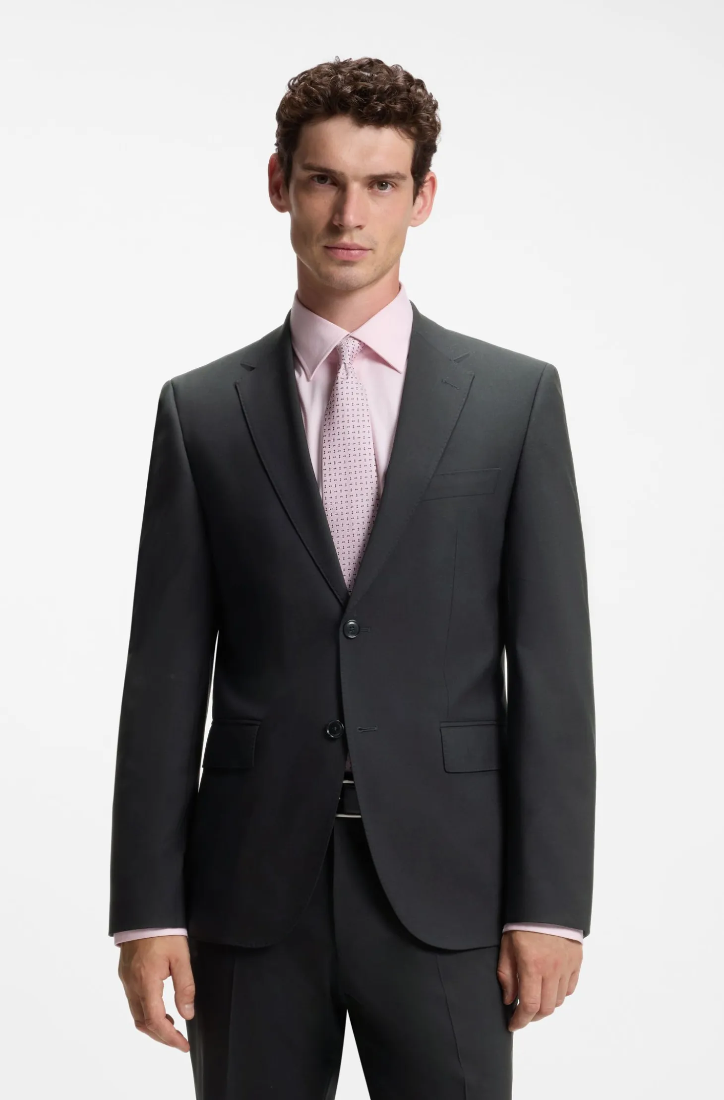 Two-piece regular-fit suit in stretch wool
