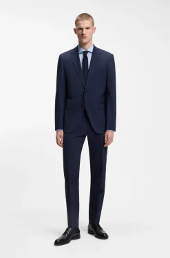 Two-piece regular-fit suit in stretch wool
