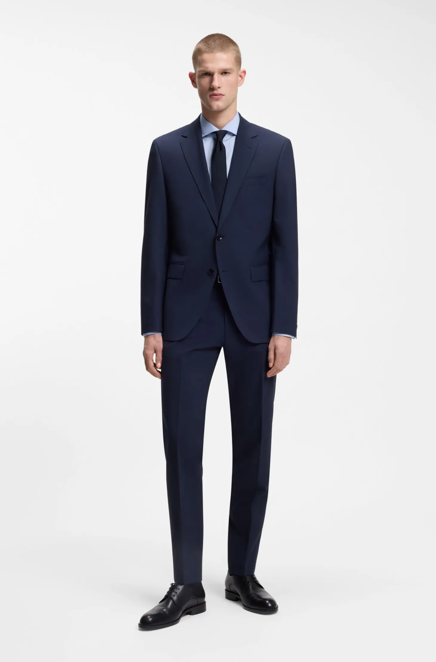 Two-piece regular-fit suit in stretch wool