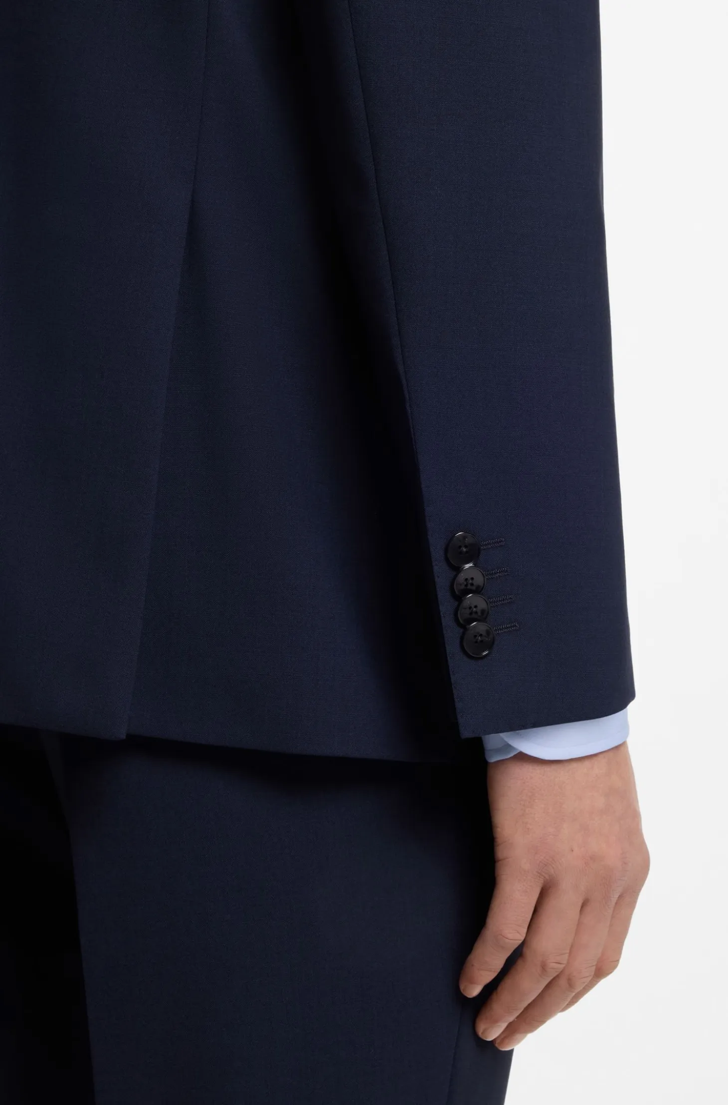 Two-piece regular-fit suit in stretch wool