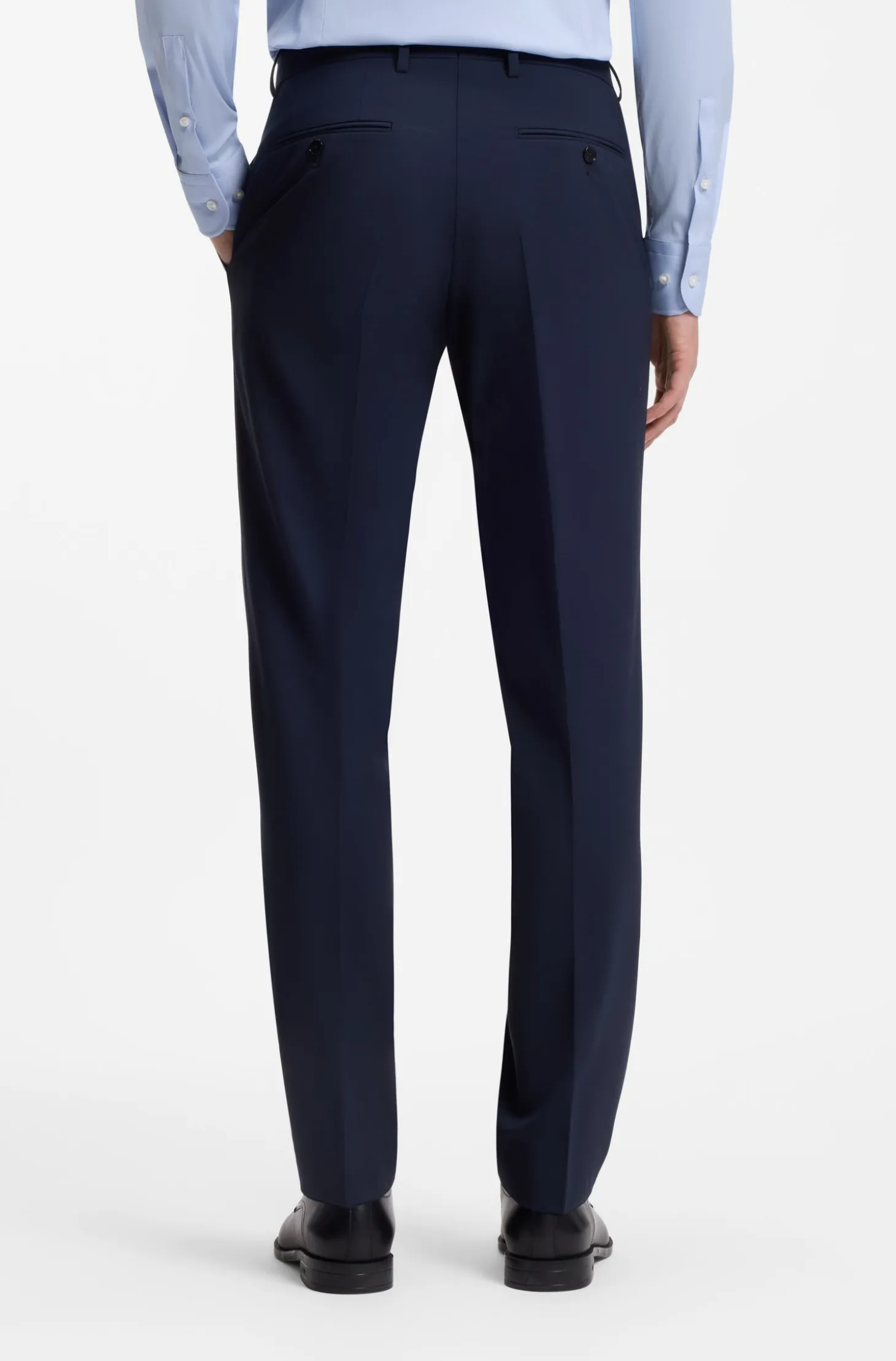 Two-piece regular-fit suit in stretch wool