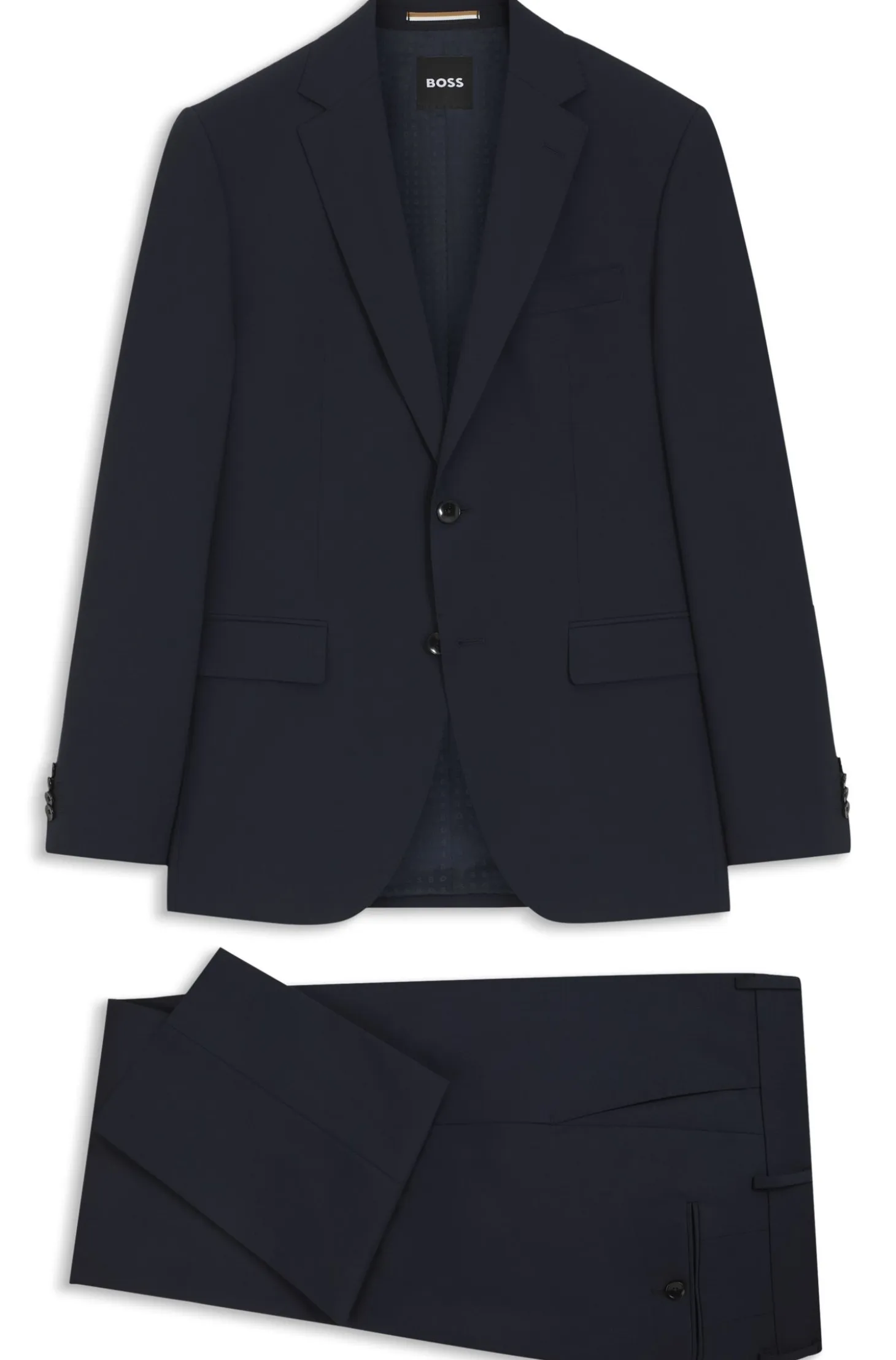 Two-piece regular-fit suit in stretch wool