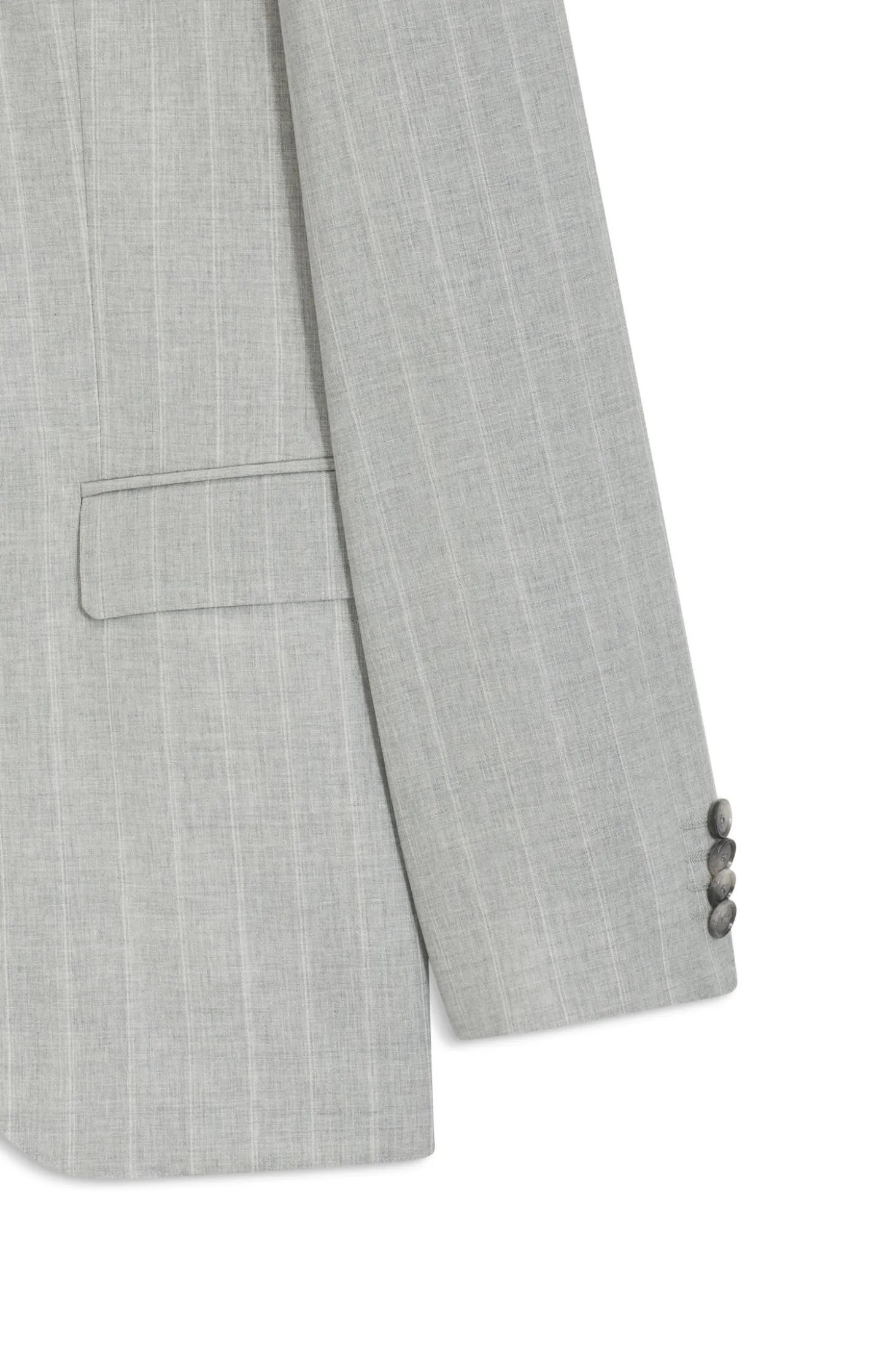 Two-piece regular-fit suit in striped virgin wool