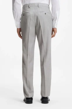 Two-piece regular-fit suit in striped virgin wool