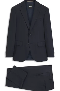 Two-piece regular-fit suit in stretch cloth