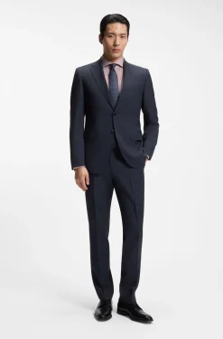 Two-piece regular-fit suit in virgin wool