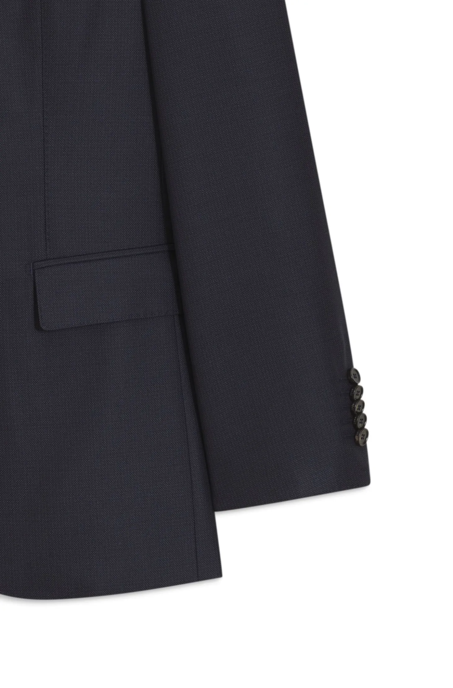 Two-piece regular-fit suit in virgin wool and silk