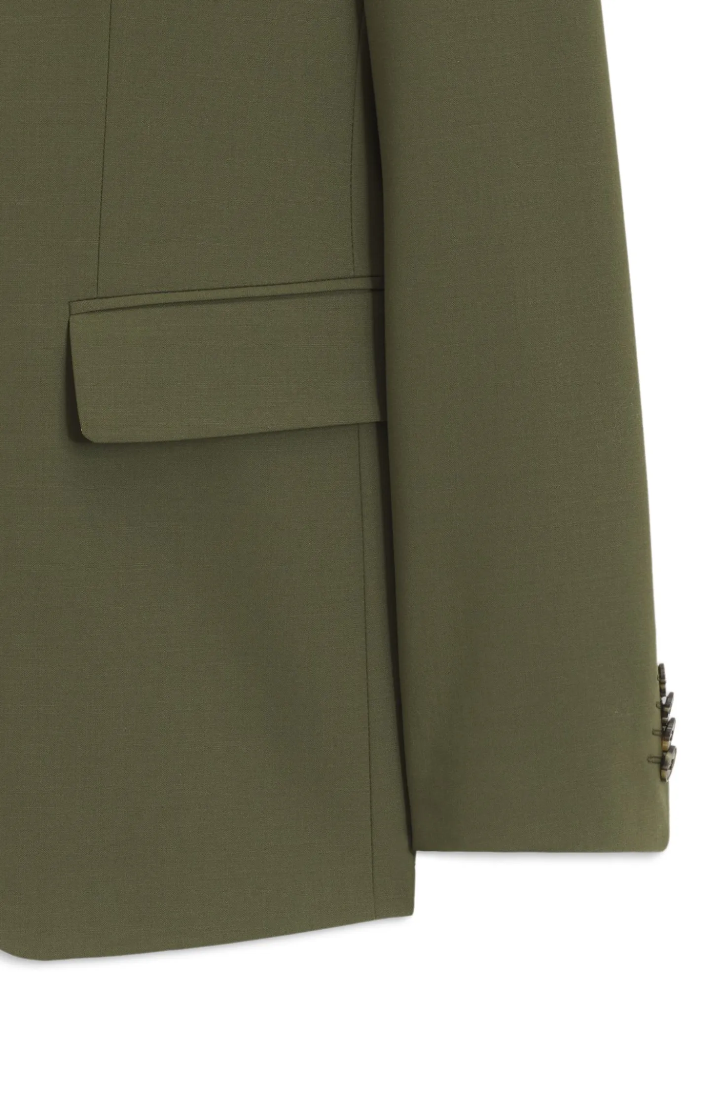 Two-piece slim-fit suit in a stretch wool blend