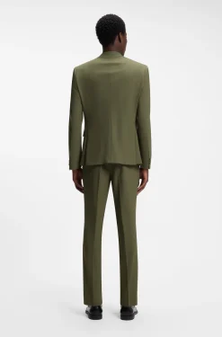 Two-piece slim-fit suit in a stretch wool blend