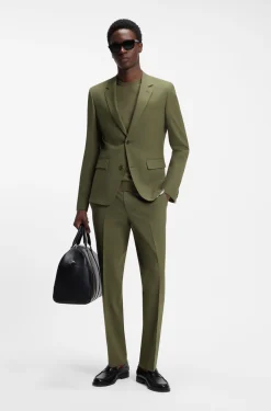Two-piece slim-fit suit in a stretch wool blend