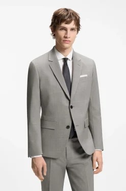 Two-piece slim-fit suit in a wool blend