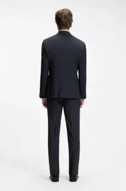 Two-piece slim-fit suit in a wool blend