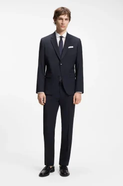 Two-piece slim-fit suit in a wool blend