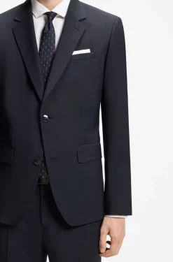 Two-piece slim-fit suit in a wool blend
