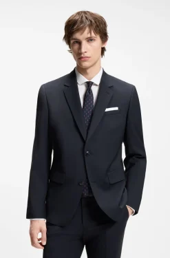 Two-piece slim-fit suit in a wool blend