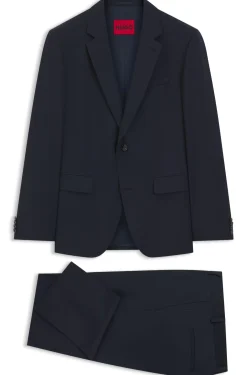 Two-piece slim-fit suit in a wool blend