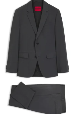 Two-piece slim-fit suit in a wool blend