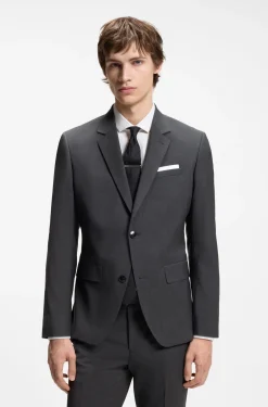 Two-piece slim-fit suit in a wool blend