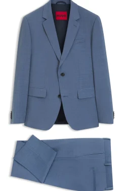 Two-piece slim-fit suit in a wool blend
