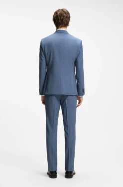 Two-piece slim-fit suit in a wool blend