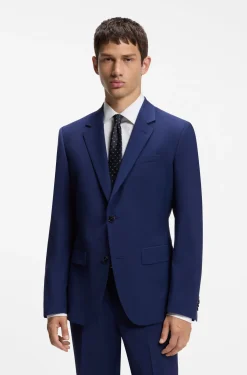 Two-piece slim-fit suit in a wool blend