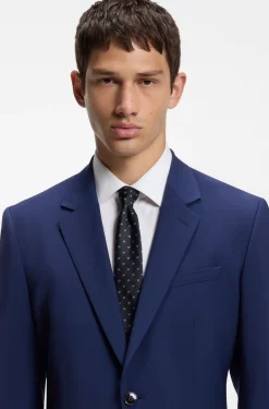 Two-piece slim-fit suit in a wool blend