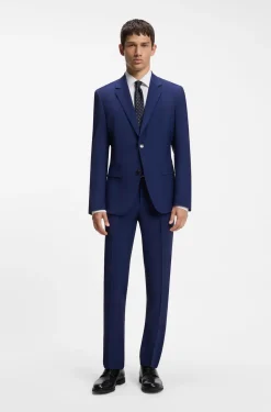 Two-piece slim-fit suit in a wool blend