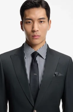Two-piece slim-fit suit in a wool blend