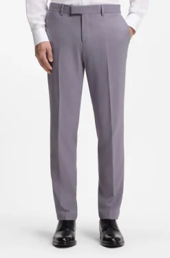 Two-piece slim-fit suit in micro-patterned fabric