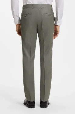 Two-piece slim-fit suit in patterned stretch wool