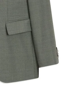 Two-piece slim-fit suit in patterned stretch wool