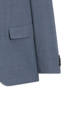 Two-piece slim-fit suit in patterned stretch wool
