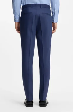Two-piece slim-fit suit in performance-stretch twill