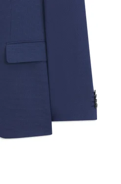 Two-piece slim-fit suit in performance-stretch twill