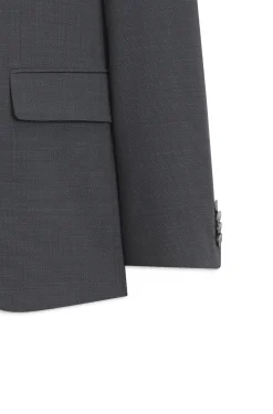 Two-piece slim-fit suit in performance-stretch twill