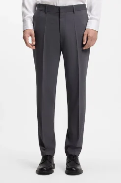 Two-piece slim-fit suit in performance-stretch twill