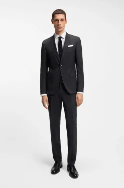 Two-piece slim-fit suit in stretch wool