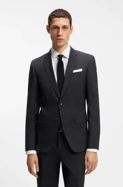 Two-piece slim-fit suit in stretch wool