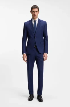 Two-piece slim-fit suit in stretch wool