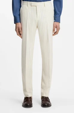Two-piece slim-fit suit in striped fabric