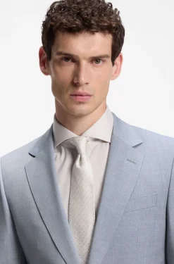 Two-piece slim-fit suit in virgin wool